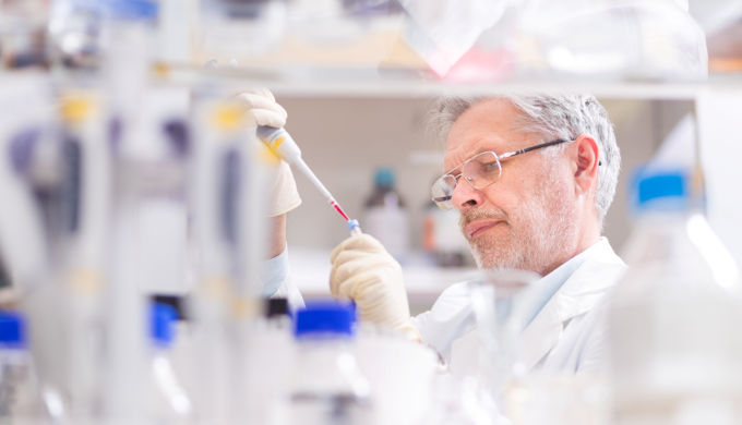 Life scientist researching in the laboratory.